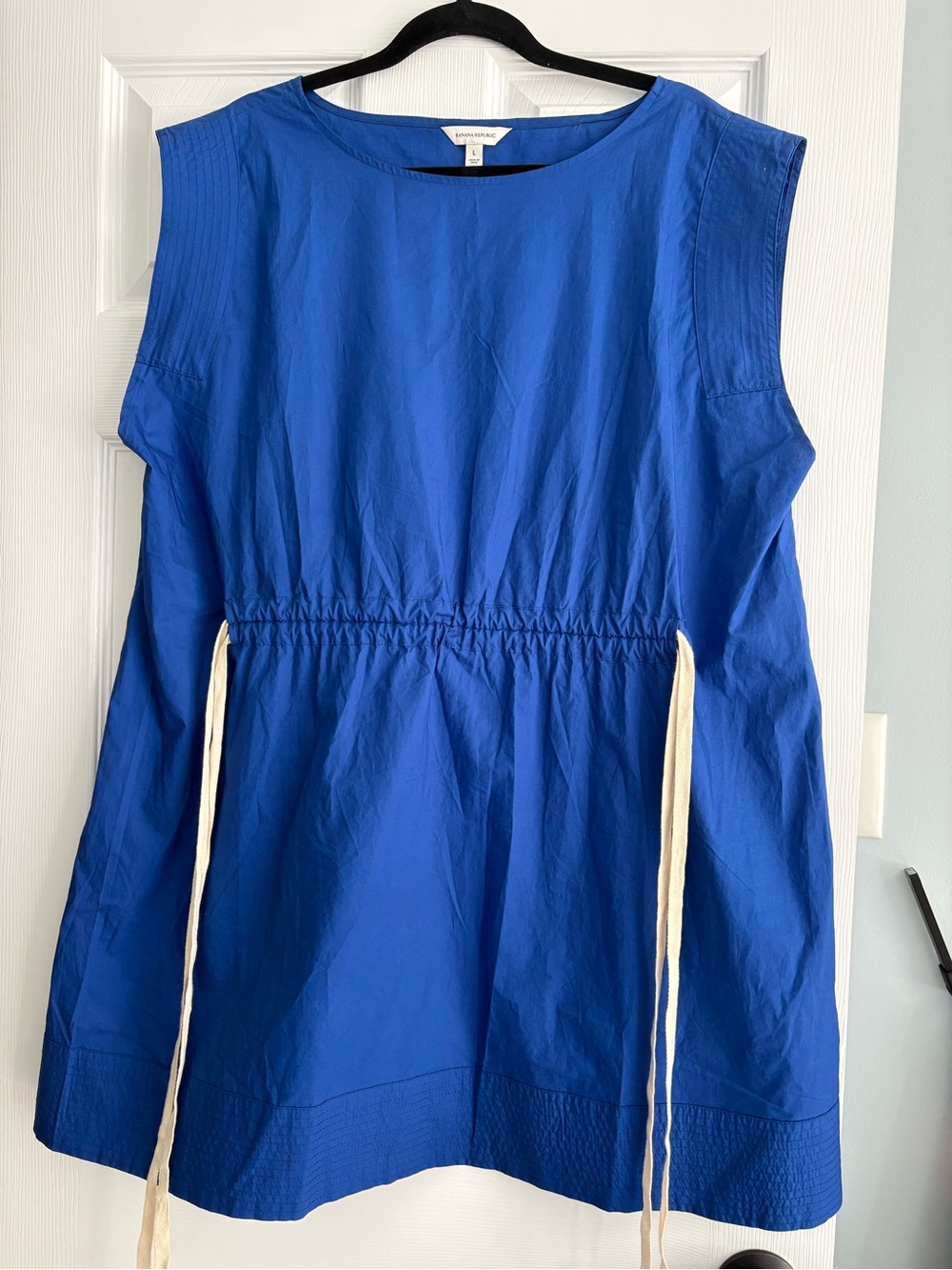 Banana Republic 100% Cotton Poplin Mini Dress Size Large - Picture 2 of 2